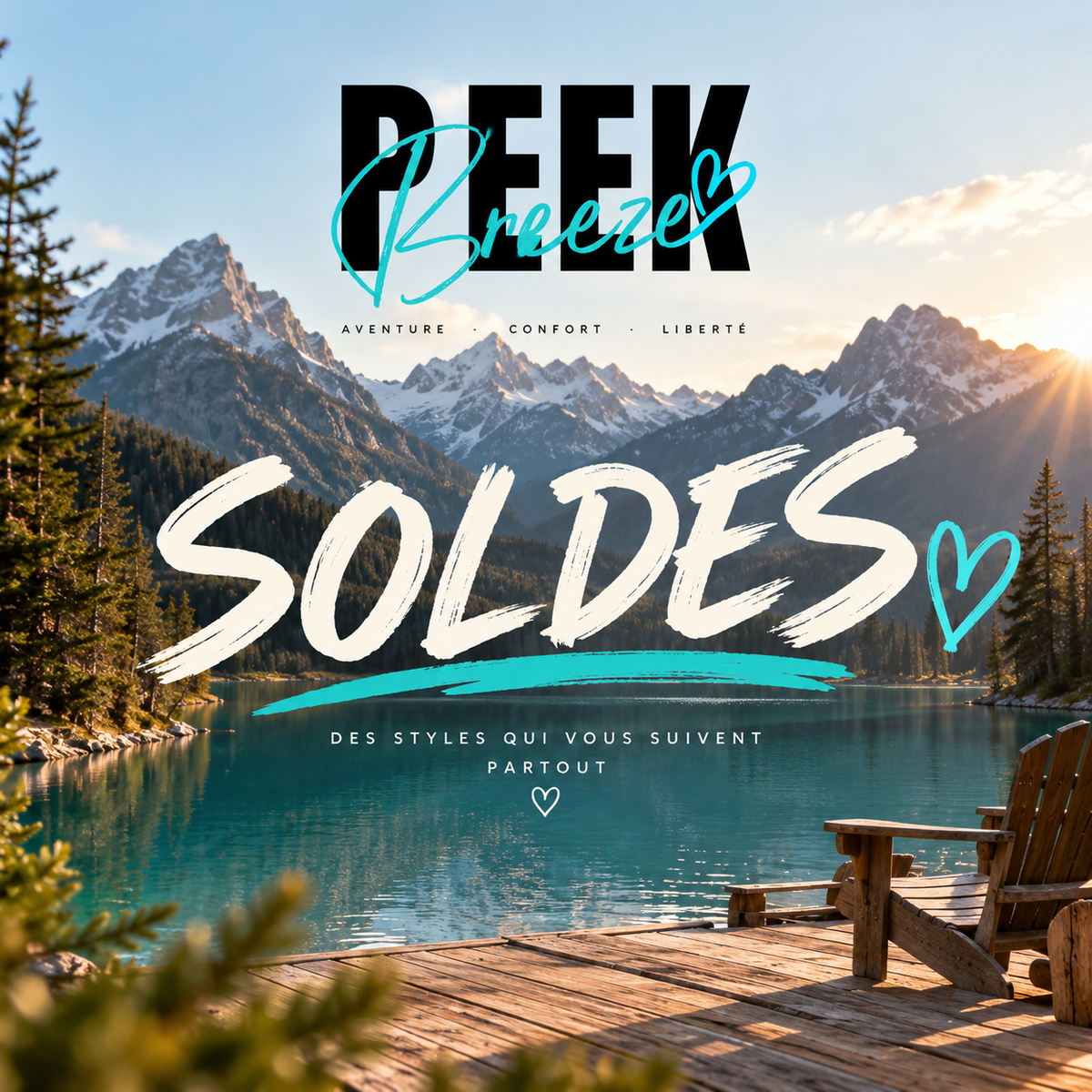 Soldes Peek Breeze – vêtements confortables pour femmes inspirés de la nature, du chalet et de l’aventure
