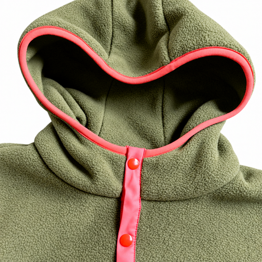 Robe polar Retro – kaki et marine