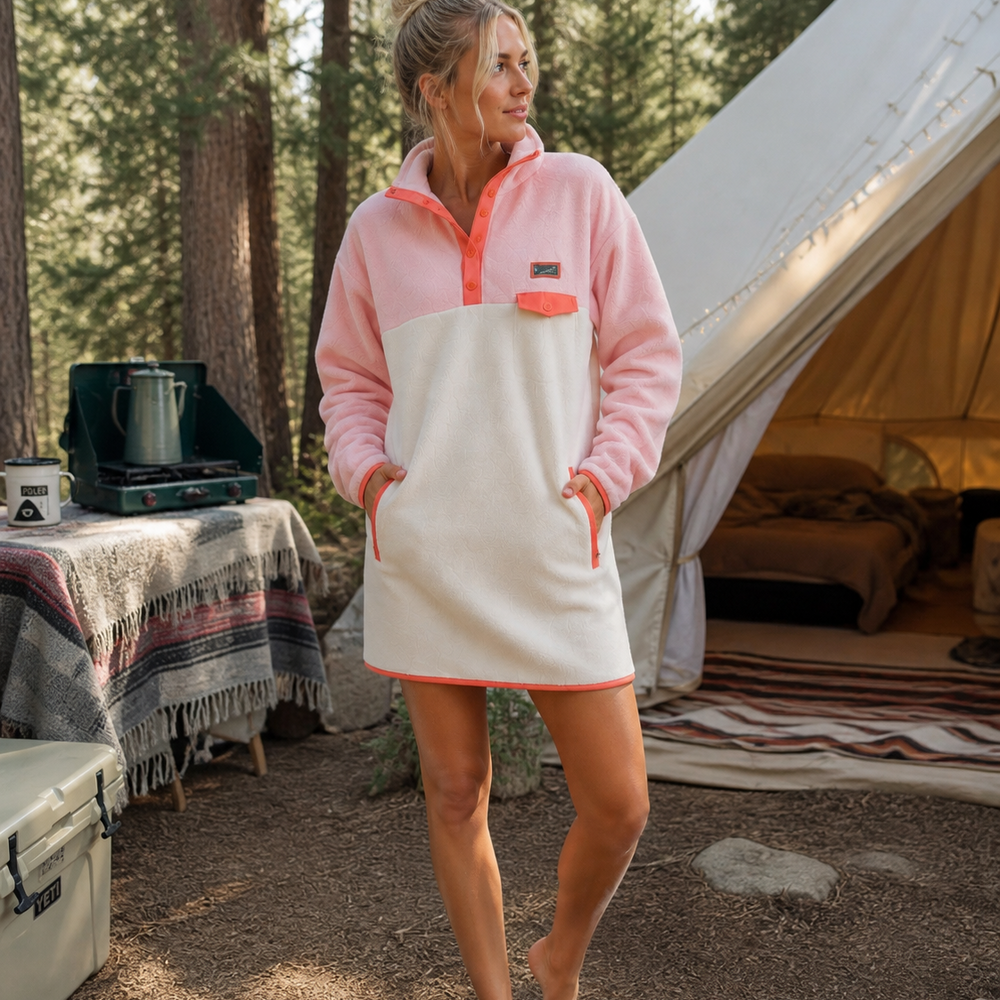 Robe polar à capuchon Rose Ivoire – Édition spéciale