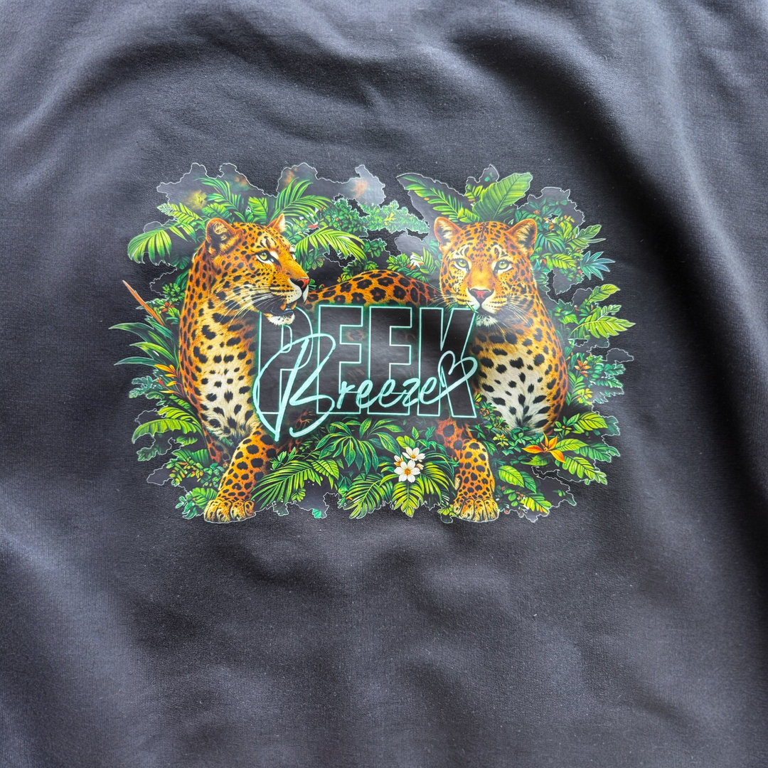 Chandail Crewneck Léopard Logo brodé