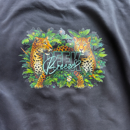 Chandail Crewneck Léopard Logo brodé