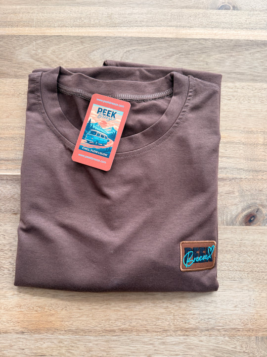 T-shirt Long Peek Breeze – Confort, douceur &amp; vibes plage, logo tissus