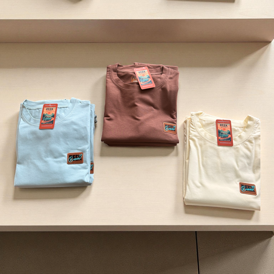 T-shirt Long Peek Breeze – Confort, douceur &amp; vibes plage, logo tissus