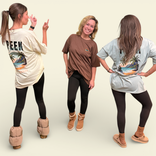 T-shirt Long Peek Breeze – Confort, douceur &amp; vibes plage, logo tissus