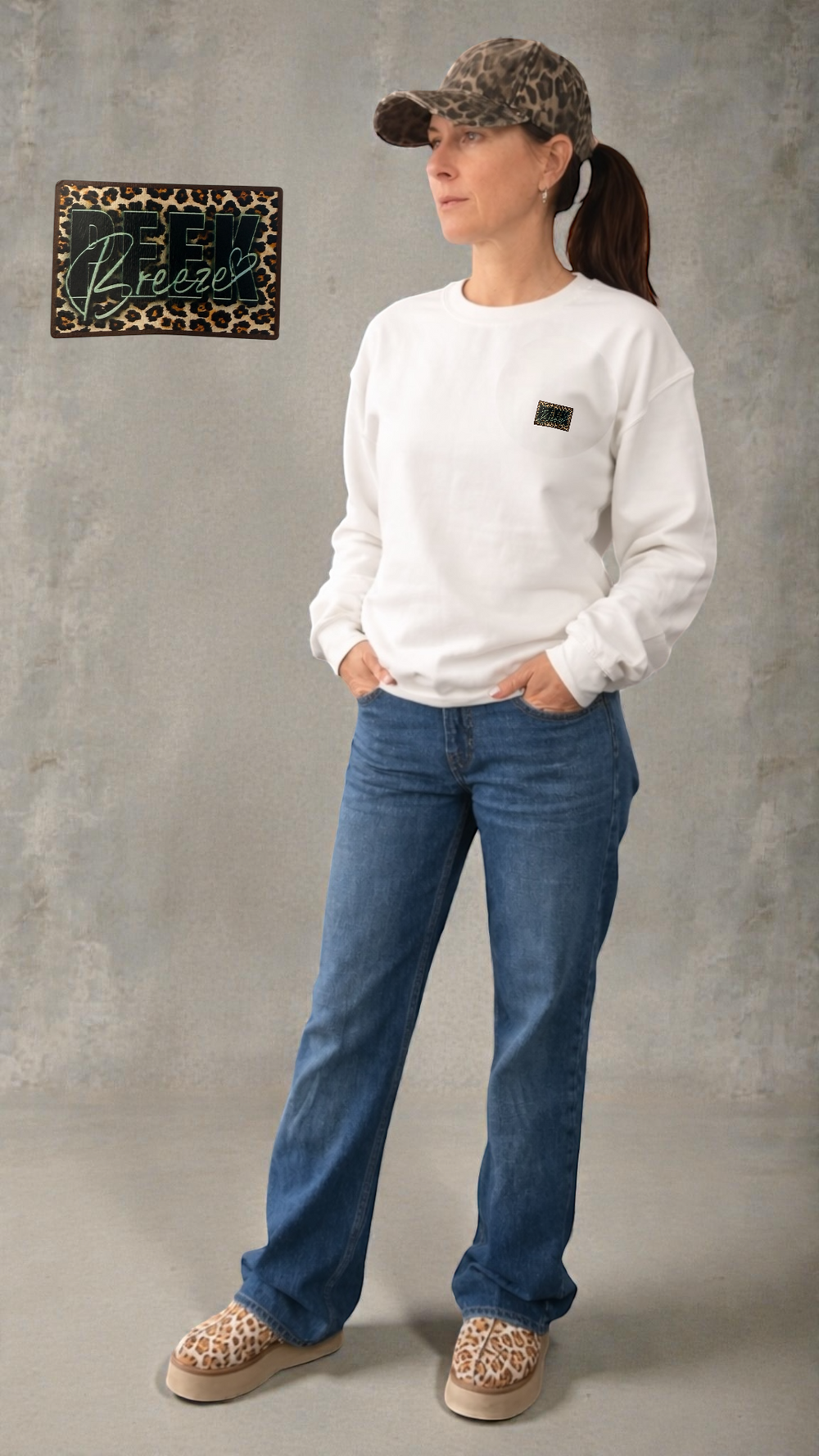 Chandail Crewneck Léopard