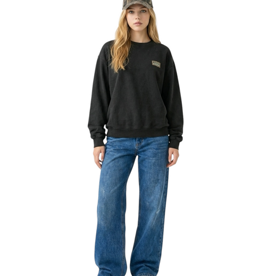 Chandail Crewneck Léopard Logo brodé
