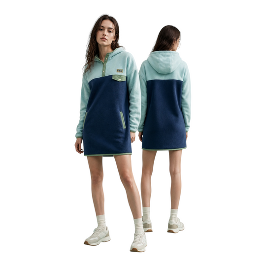 Édition spéciale - Robe polar à capuchon Bleu doux