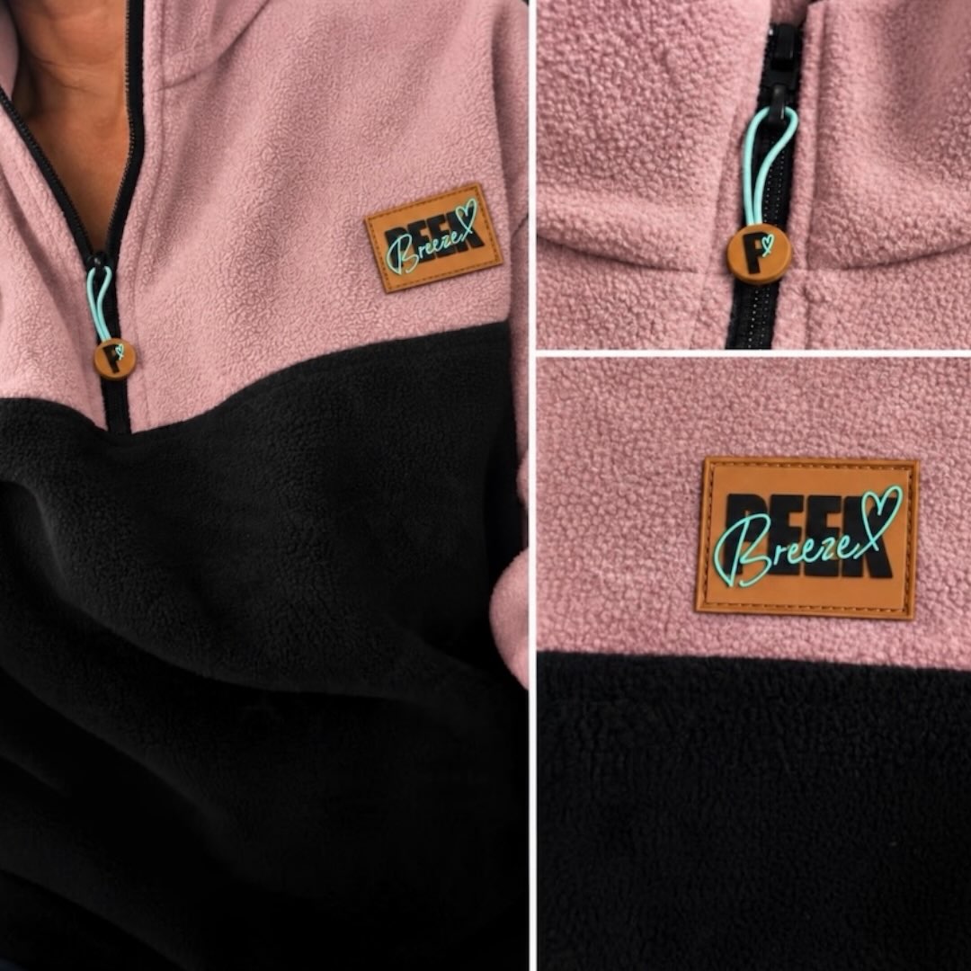 PRE-ORDER (ships around Oct 20): Maui Fleece Dress – Pink &amp; Black