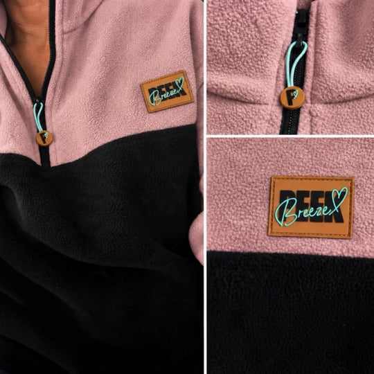 PRE-ORDER (ships around Oct 20): Maui Fleece Dress – Pink &amp; Black